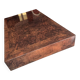 Table basse marqueterie bois de loupe 1970
