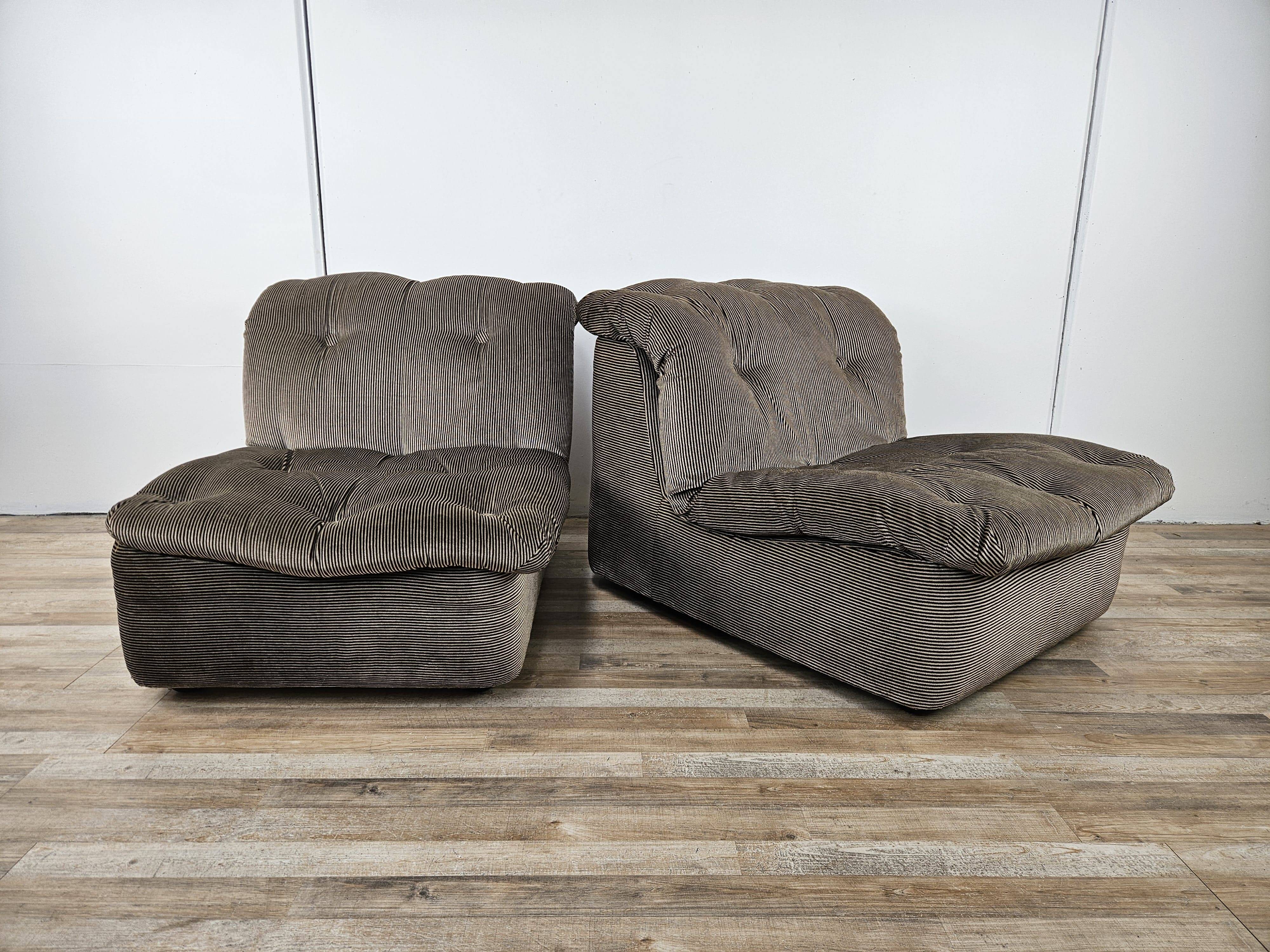 Fauteuils modulaires italiens vintage des années 70