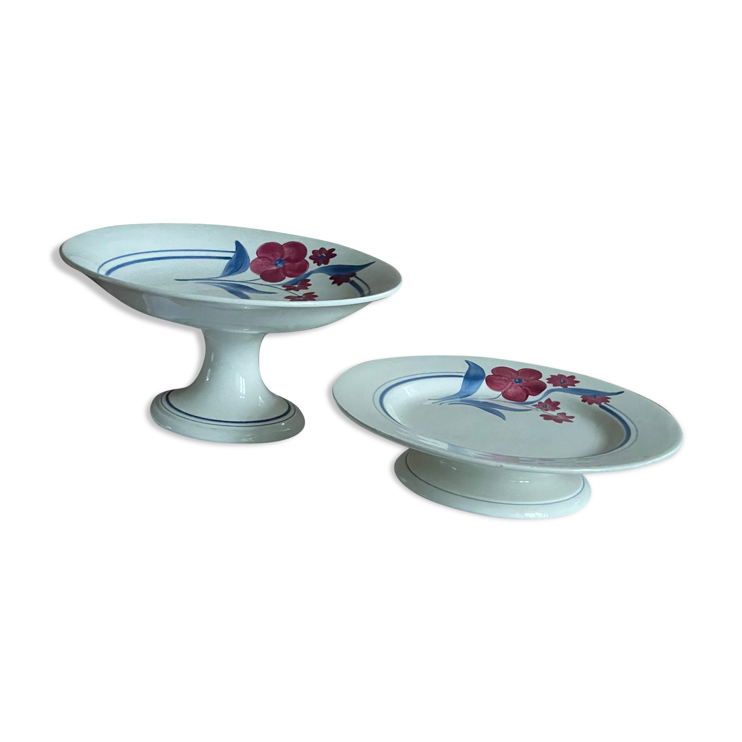 2 plates art' ́ ́ deco Gien pontoise