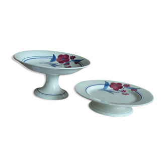 2 plates art' ́ ́ deco Gien pontoise