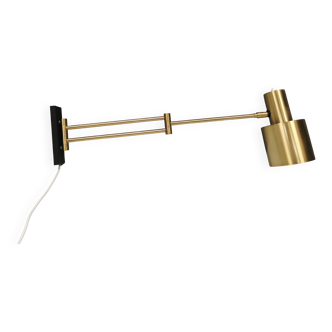 Horisont wall lamps in brass, designed by Jo Hammerborg in 1969, for Danish Fog&Mørup.