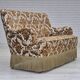 1960s, Danish 2-seater sofa, brown/beige furniture fabric, ash wood legs.