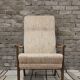 Vintage Scandinavian reclining armchair in curved wood – 1960s/70s