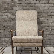 Vintage Scandinavian reclining armchair in curved wood – 1960s/70s