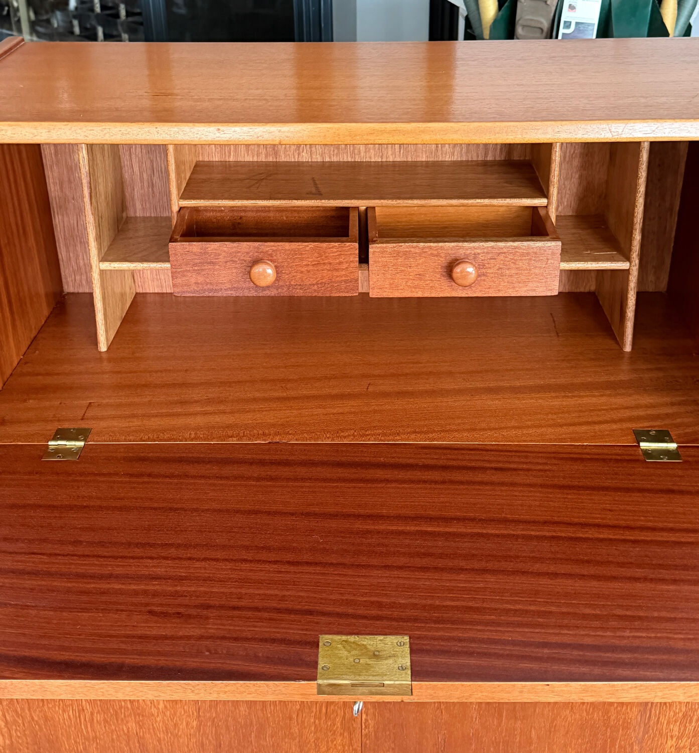 Vintage Jentique teak secretary desk