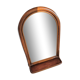 Arched rattan mirror with shelf/vintage 60s-70s