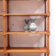 Vintage wooden bookshelf library