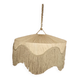 Fringed pendant lampshade in Rafia