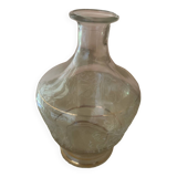 Carafe en verre et décor doré