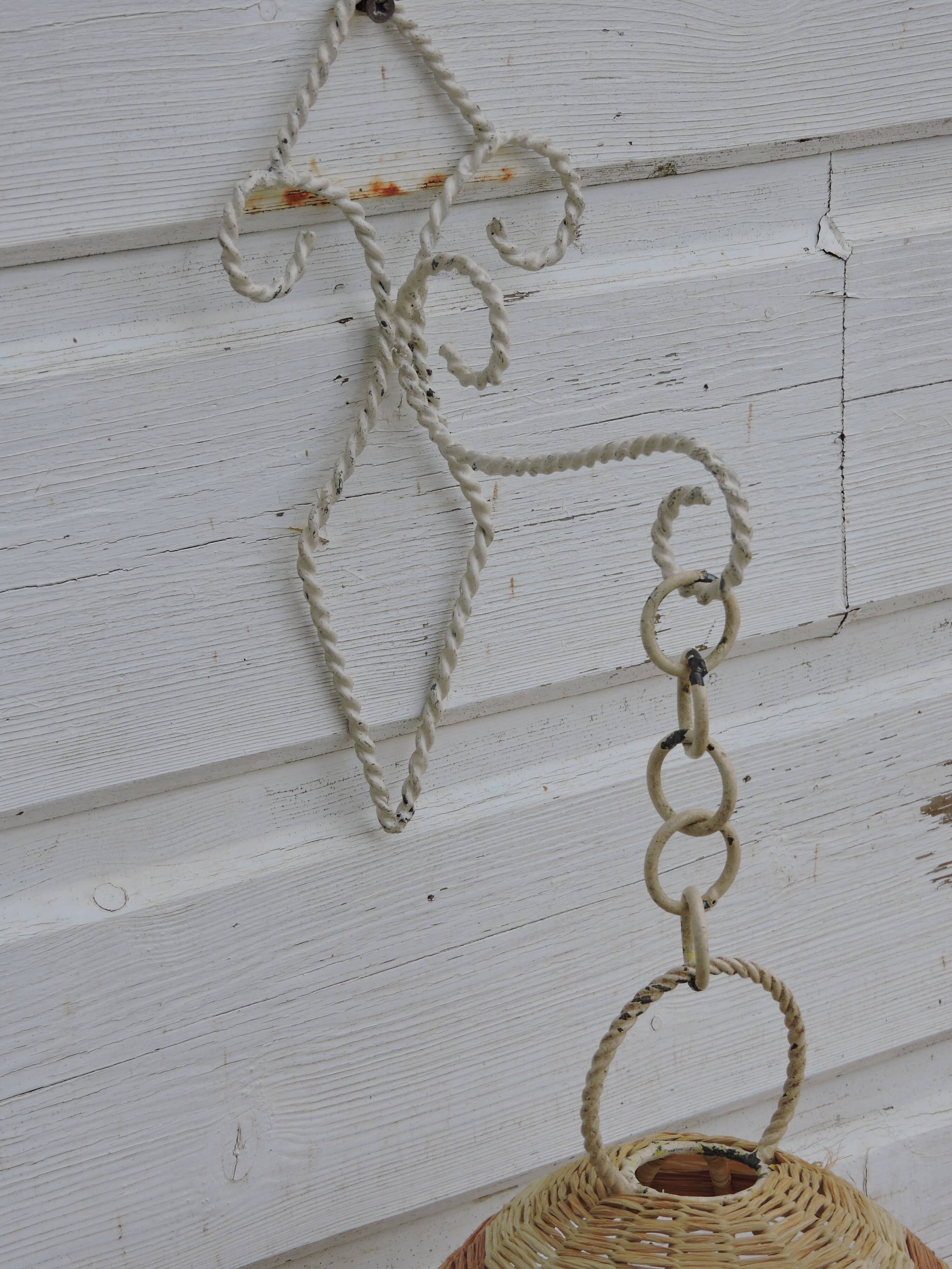 Vintage bird cage wall lamp