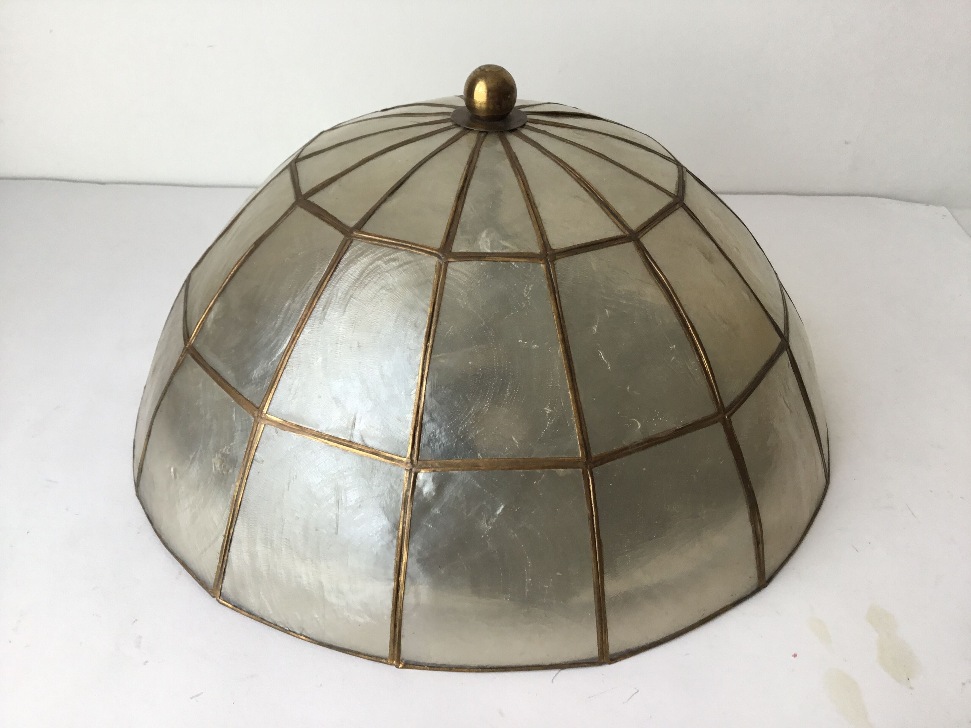 Mother-of-pearl and brass ceiling light