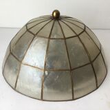 Mother-of-pearl and brass ceiling light