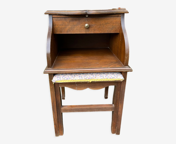Meuble téléphone avec siège vintage