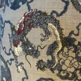 Special accent lamp made from MCM vase with Japanese dragon shade.