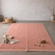 Handmade Berber rug with pink patterns, size 1.5/2.5 m.