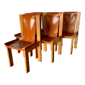 Series of 6 Chairs 1960s/70s by Luigi Gorgoni edited by Roche Bobois"