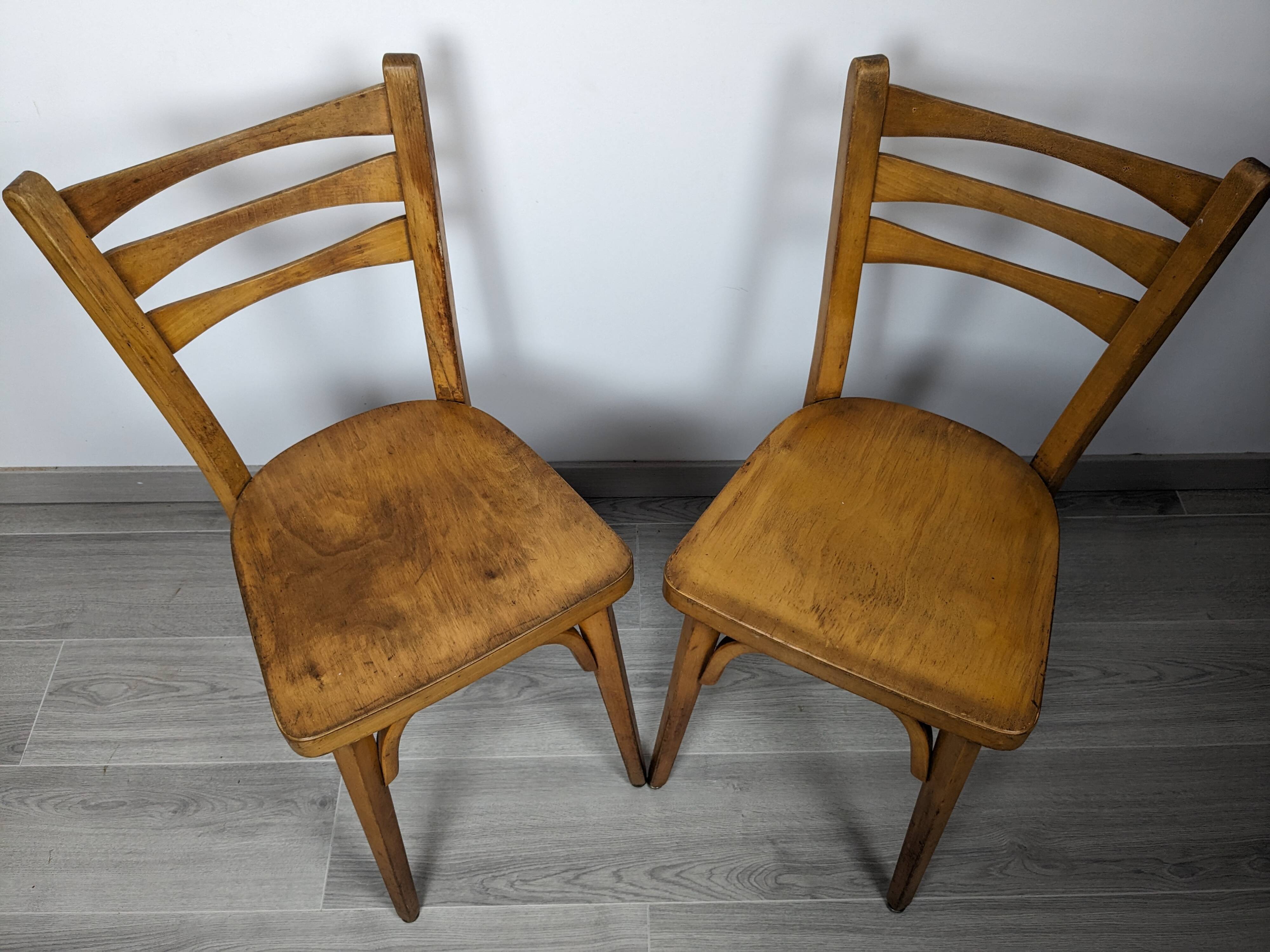 Pair of Baumann bistro chairs