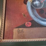 Oil painting on panel Original and signed by E. Cabal France Nature