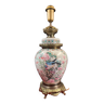 Lampe à poser décor Japonisant porcelaine et bronze, 51 cm haut de douille