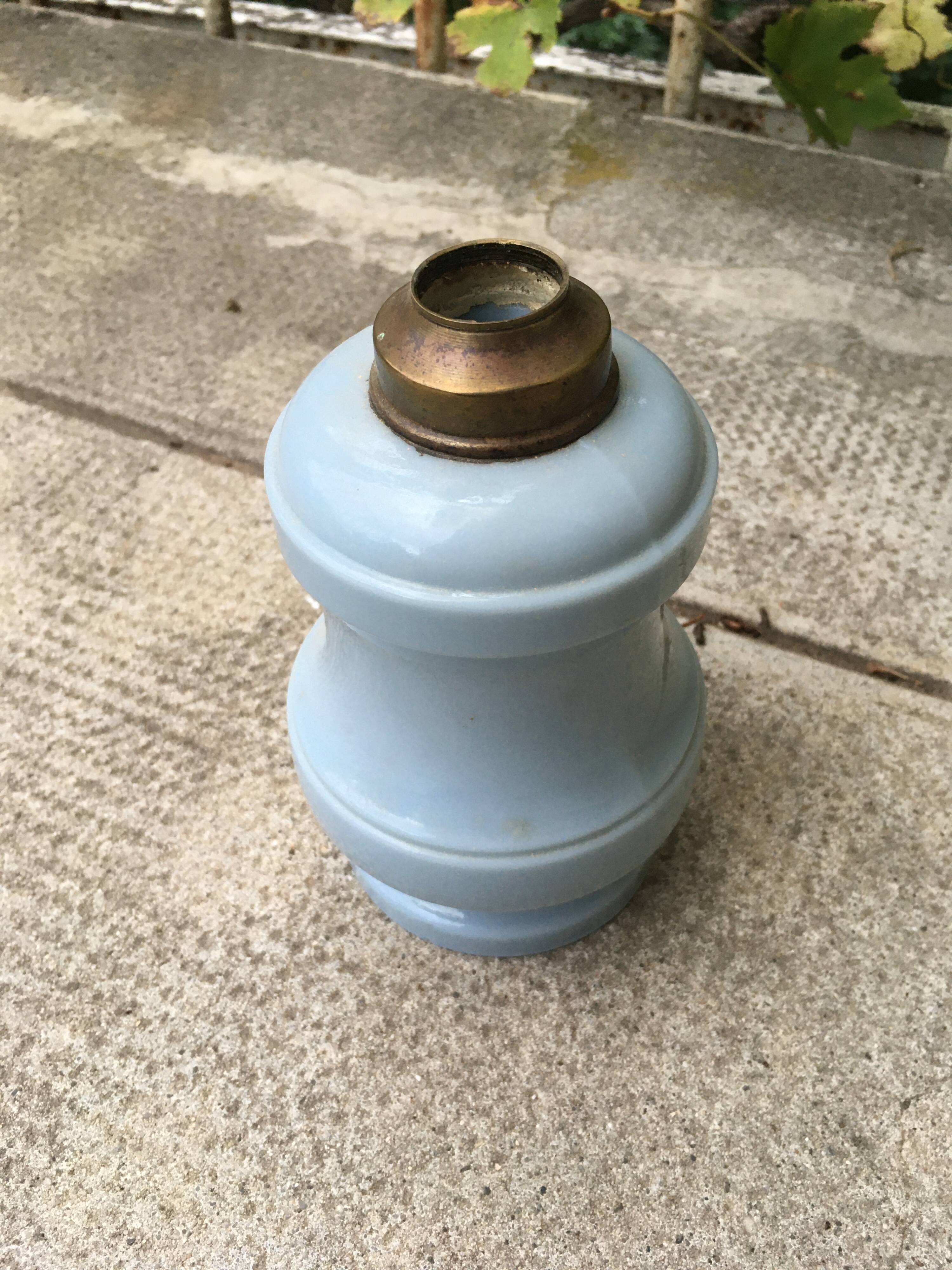 Blue Opaline lamp base