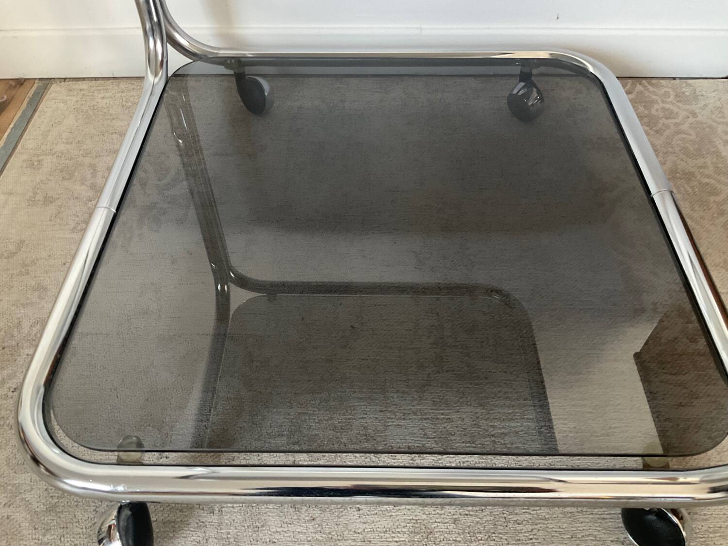 Space Age Side Coffee Table on Casters