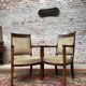 Pair of mahogany armchairs Empire XIXth century