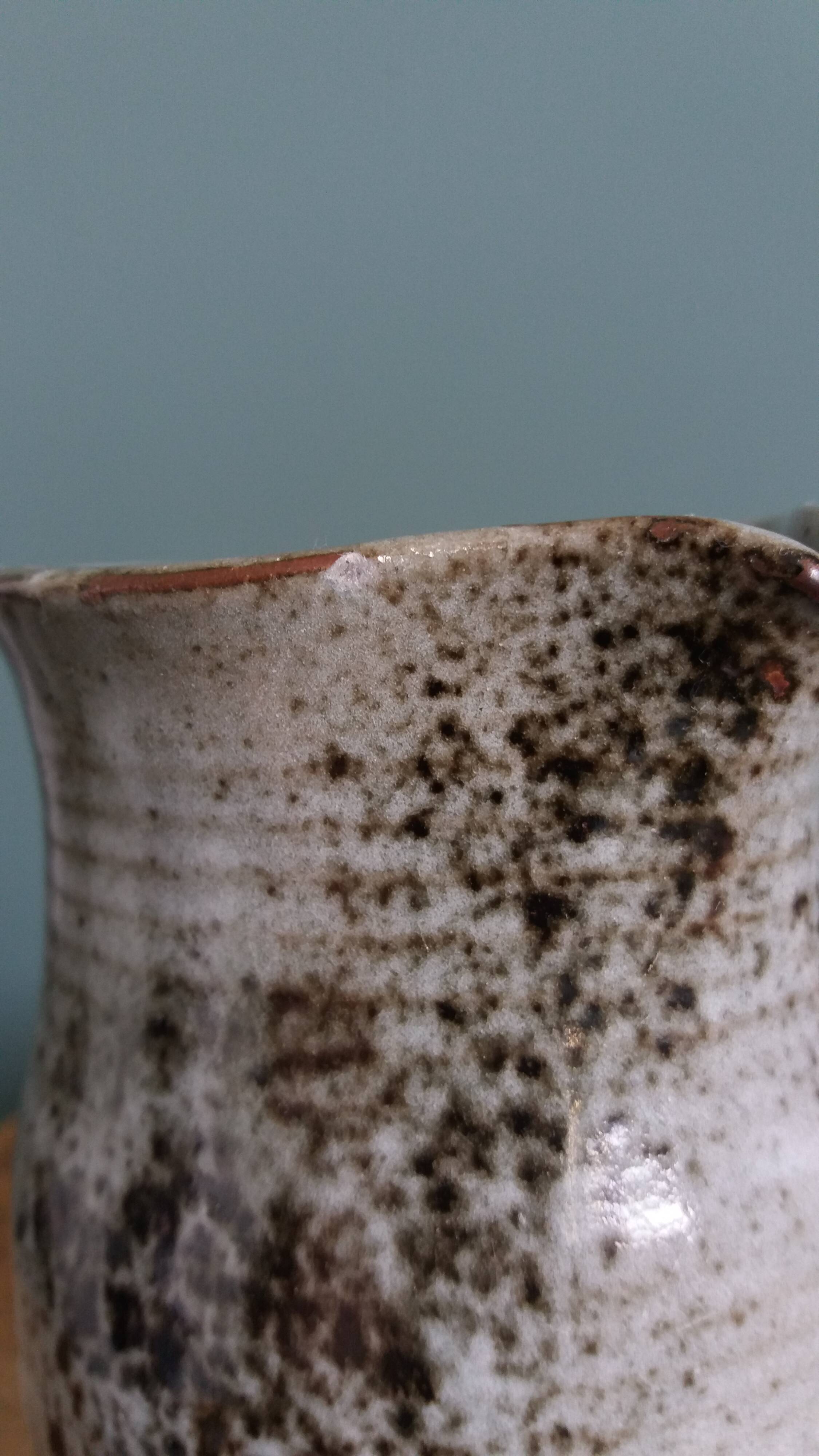 Milk jug signed Atch for Chantal and Thierry Robert, Grès du Loir