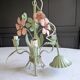 Ancien lustre fleuri italien