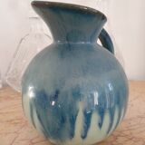 Glazed ceramic pitcher