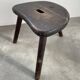 Brutalist oak shepherd tripod stool