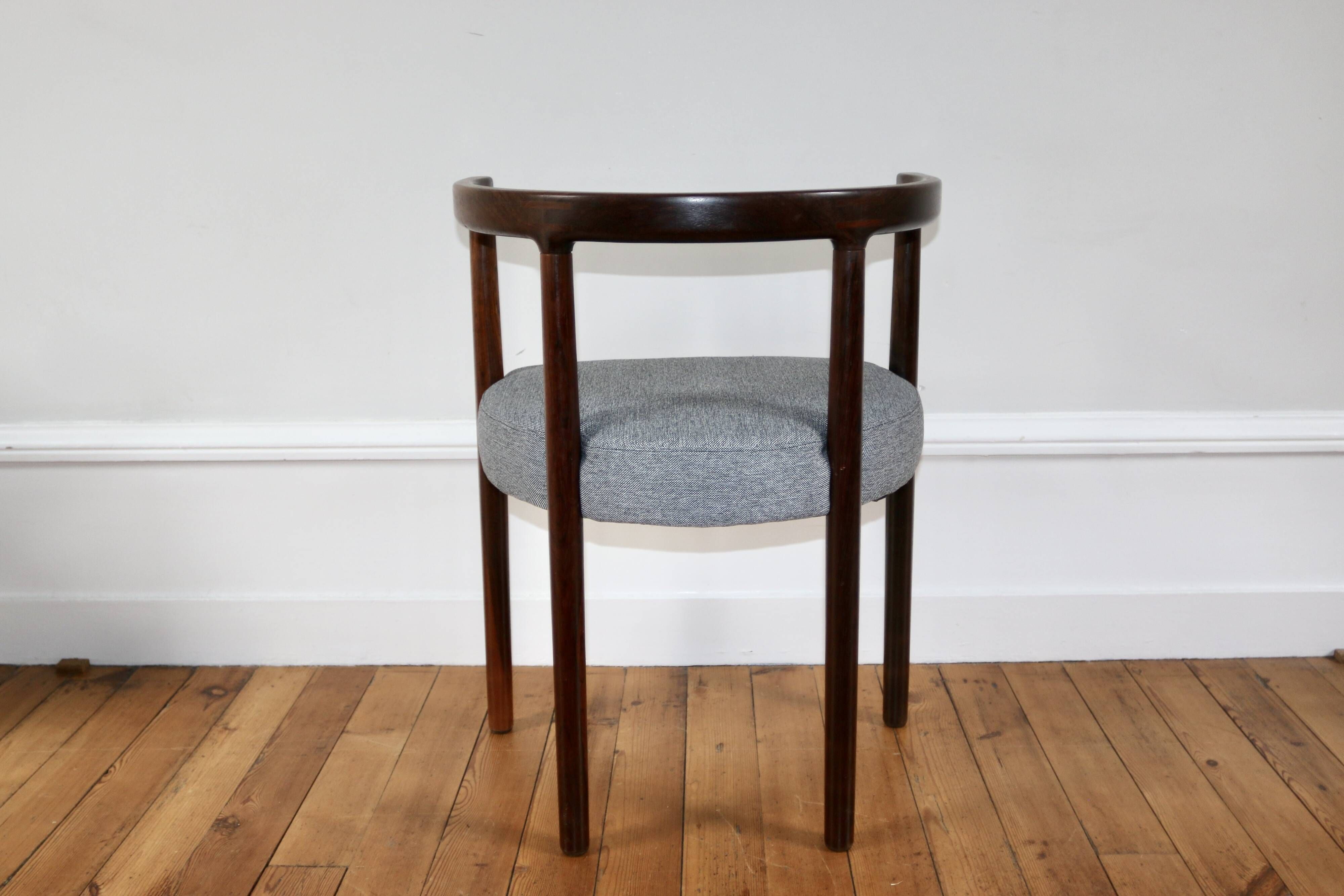 Scandinavian bridge chair in rosewood by Ole Gjerlov-Knudsen, 1960
