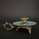 Napoleon III hand candle holder in cloisonné bronze, late 19th century
