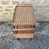 Rattan rolling table