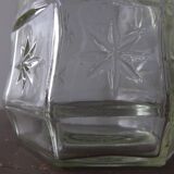 Chiseled glass bottle