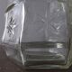 Chiseled glass bottle