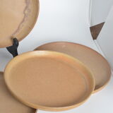 Assiettes plates en grès