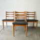 Ensemble de 4 chaises de salle à manger de style mid-century par Schreiber Furniture