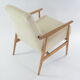 Fauteuil fox velours côtèle crème