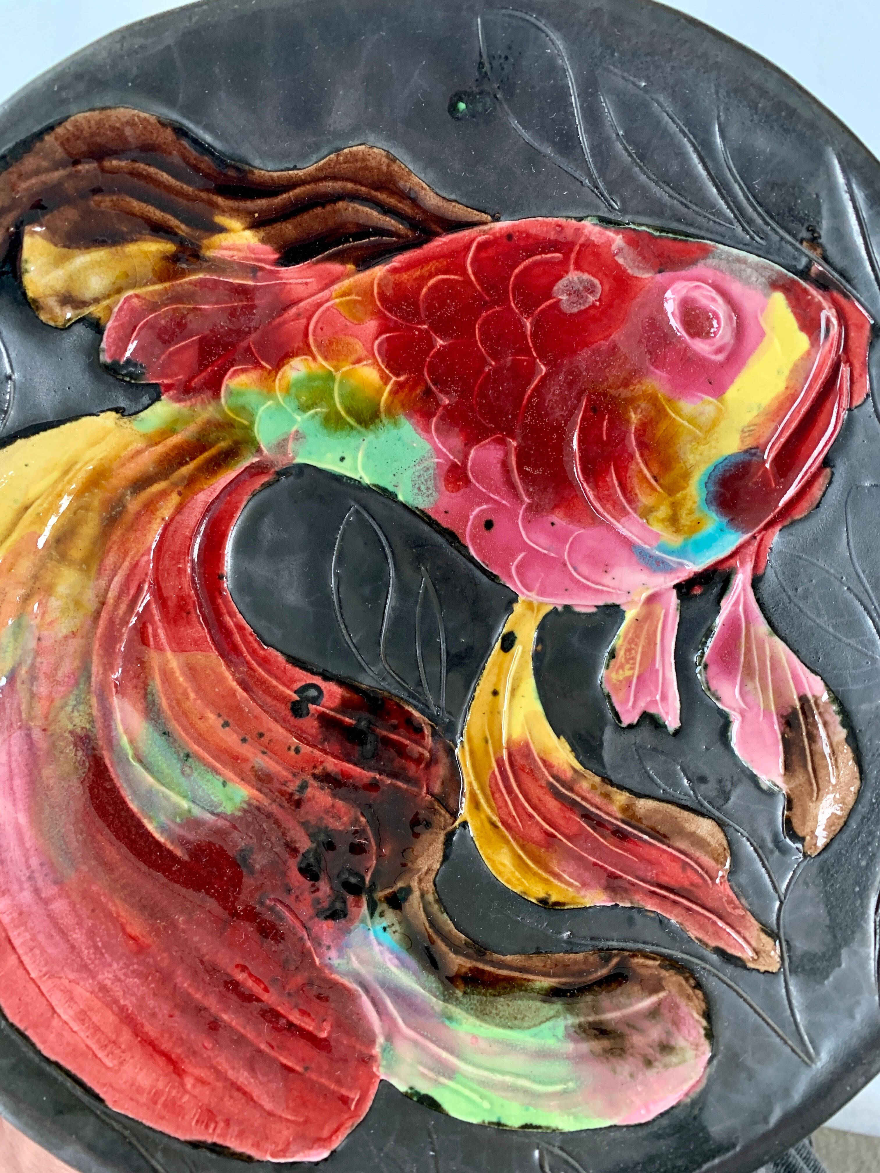 Ceramic wall dish, 60s