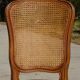 Paire de chaises en bois et cannage style Louis XV