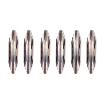 Set of 6 wall light stainless steel collection