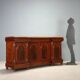 Victorian buffet in mahogany with 3 drawers, Italy, 19th century.