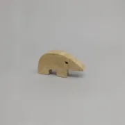 Rare set of 4 mid-century travertine anteater sculptures by Enzo Mari for F.lli Mannelli, 1970s