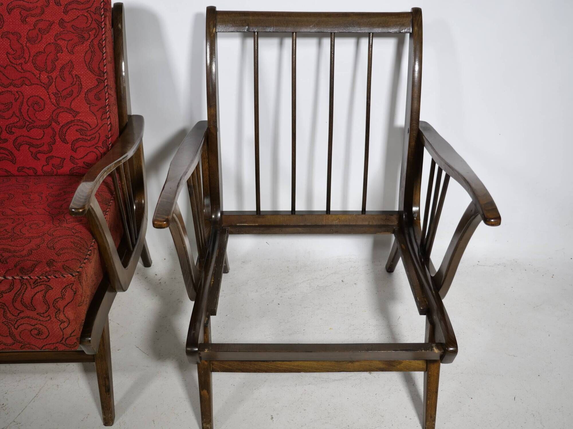 French Mid-Century Cocktail Armchair Set 1960s