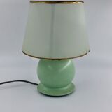 Vintage metal lamp with dimmer and original lampshade