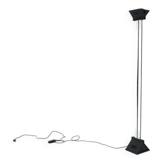 Italian Postmodern Lucite and Steel Uplighter Floor Lamp 1980s