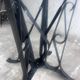 French Art Deco dining table in wrought iron and glass, circa 1930.