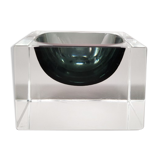 1960s stunning grey ashtray or catchall by flavio poli for seguso. made in italy