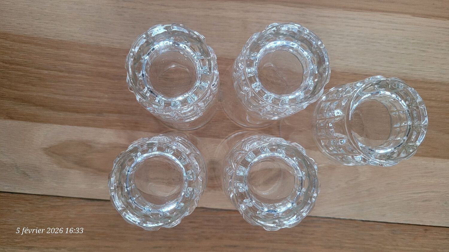 5 vintage BP Bormioli glasses