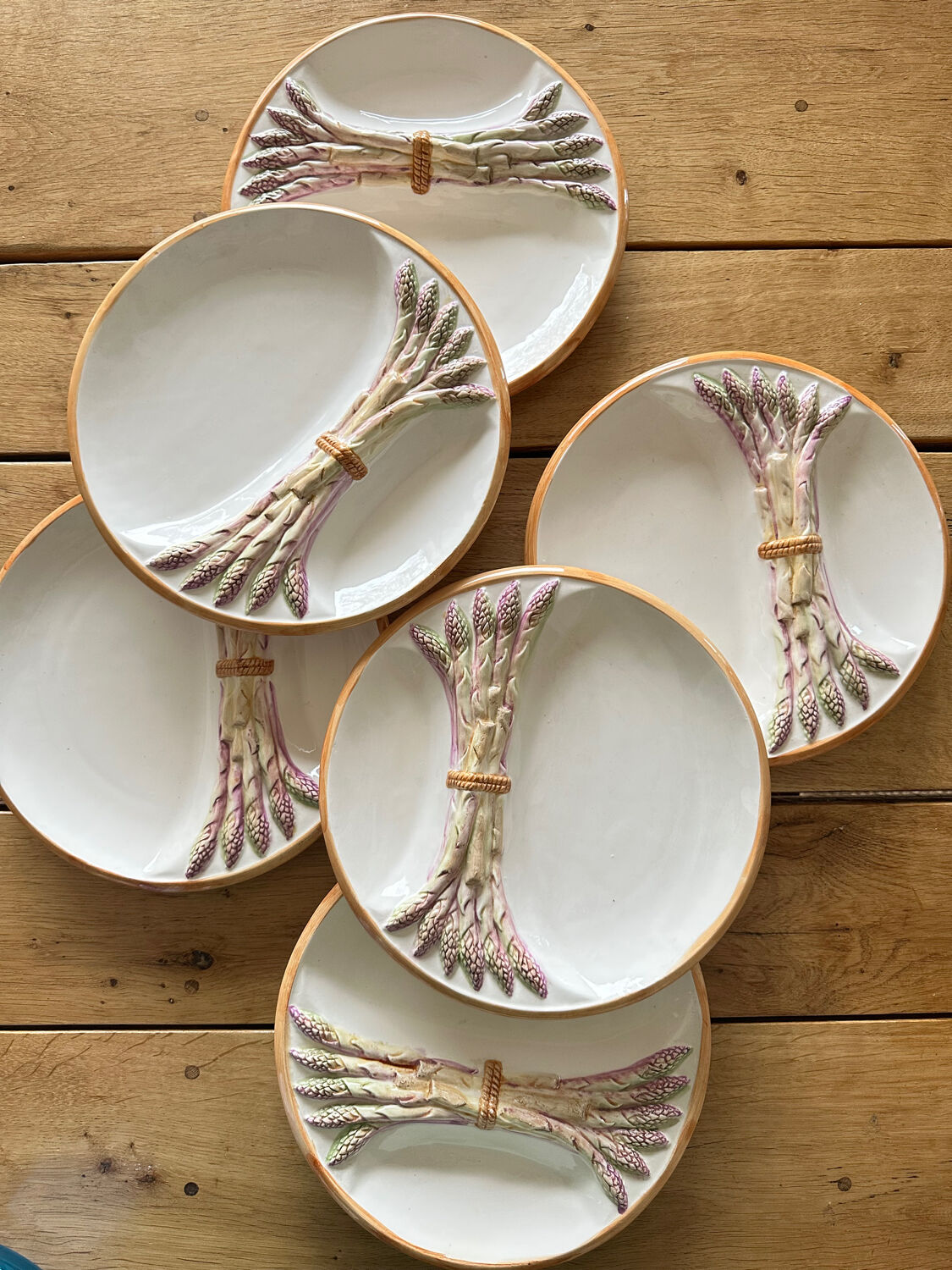 Asparagus plates barbotine